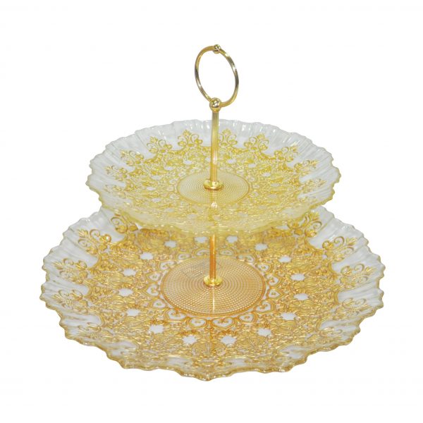 SERVITEUR GATEAU 2 NIVEAUX PRESTIGE GRACE DORE33+23CM REF 3Y33+23355