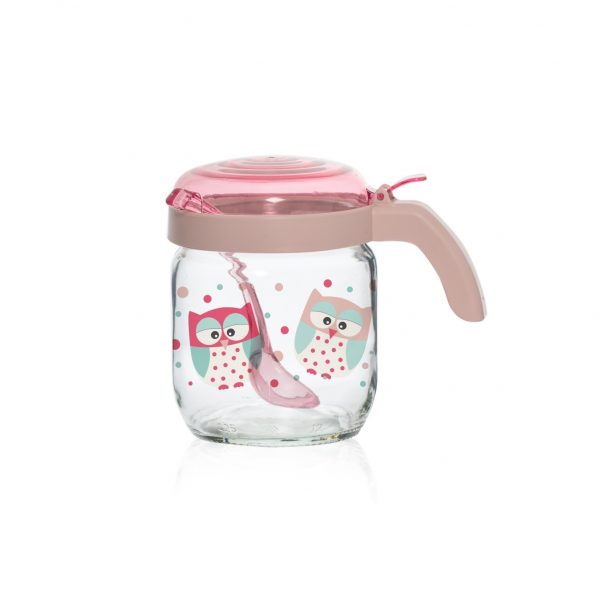 SUCRIER AVEC CUILLERE 425 ML EN VERRE COUVERCLE MAUVE REF 131042-503