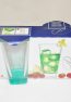VERRE A EAU CARRE LOLA LONG VERDE 320 ML REF 821892704V