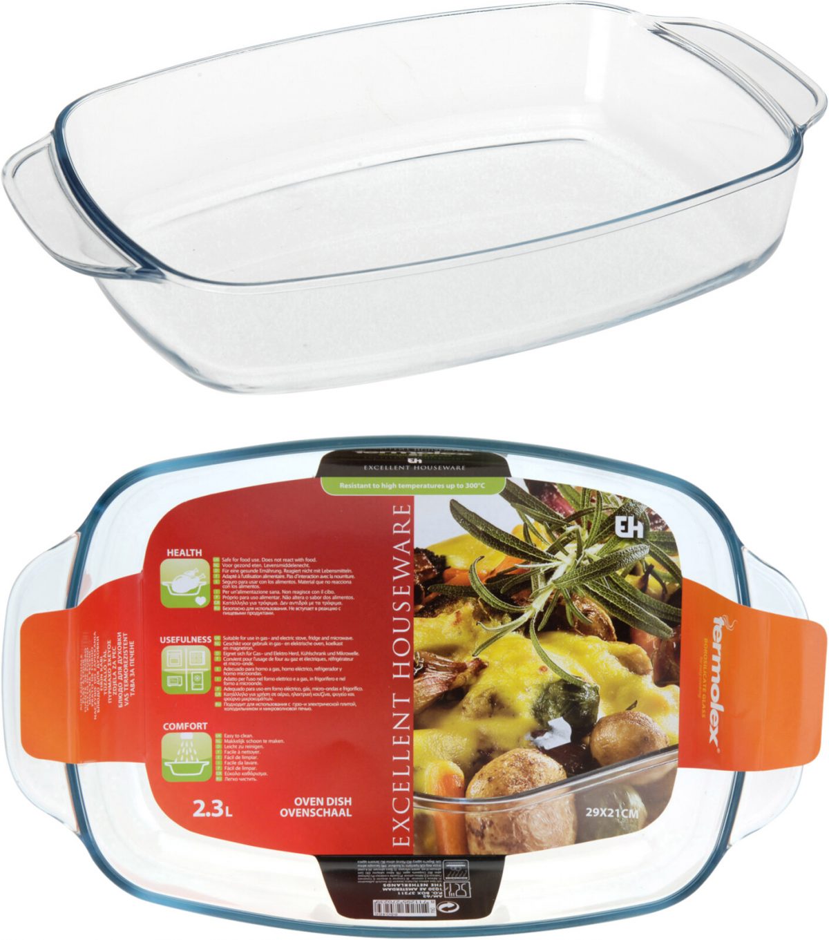 PLAT A FOUR VERRE 2300ML Yatout Home