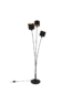 REALITY LAMPADAIRE TOMMY METAL NOIR 3XE14 TISSU NOIR