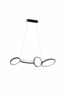TRIO SUSPENSION RONDO LED METALNOIR MAT SWITCH L110X30 CM
