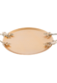 PLATEAU DECORATIF DOREE ROND