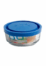 BOITE EN VERRE RONDE IGLOO BLEU 1470CC 18,5X7,5 CM