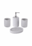 ROKA ENSEMBLE ACCESOIRES SALLE DE BAIN 4 PCS MARBRE ROND