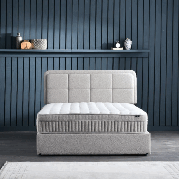 LORENZO PACK LIT AVEC RANGEMENT+2 CHEVETS + MATELAS