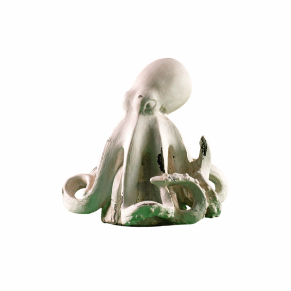 POULPE DECO 11.5x13x11CM BLANC