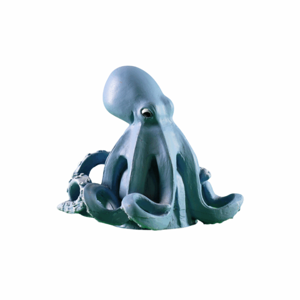 POULPE DECO 11.5x13x11CM BLEU