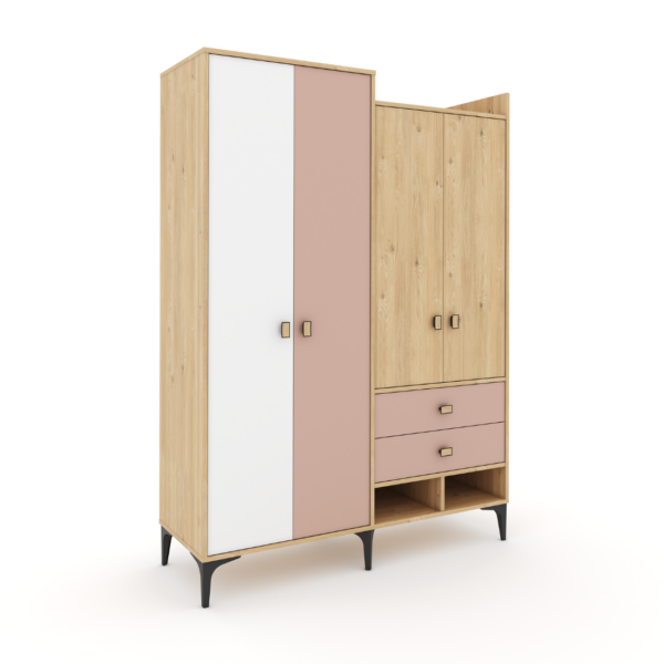 BELLA PINK ARMOIRE 4 PORTES