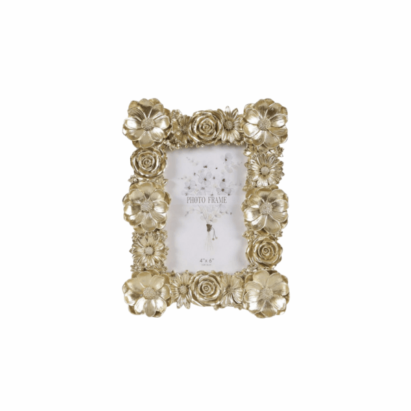 ROSE CADRE PHOTO 10x15 CM DOREE