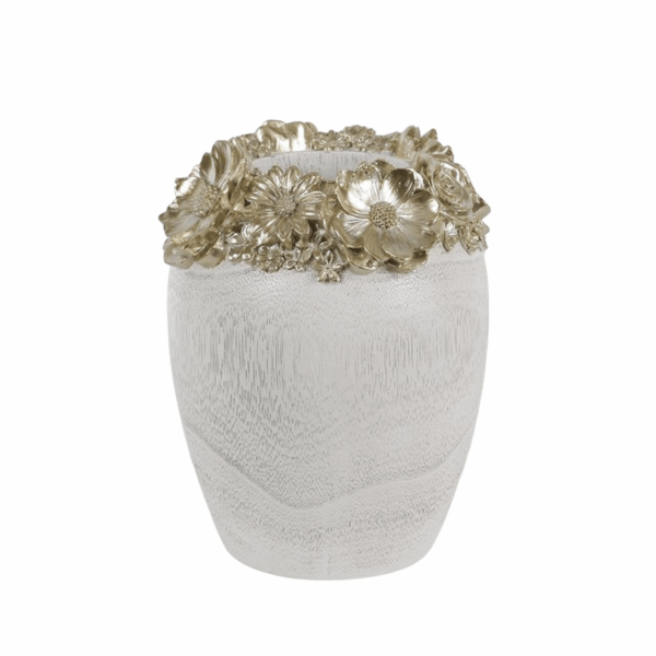 ROSE VASE DOREE L 15.5x15.5x20.7CM