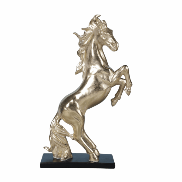 SCULPTURE CHEVAL CABREE  DOREE DECO 24.4x10.8x40.5 cm