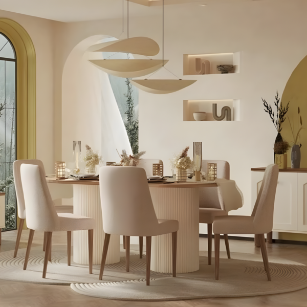 BOHEM TABLE À MANGER + 6 CHAISES