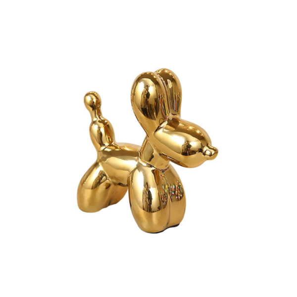 BALLON CHIEN STATUT DOREE 11x11 CM