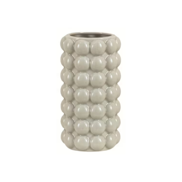 VASE BOUBLE GF 25CM BLANC CREME