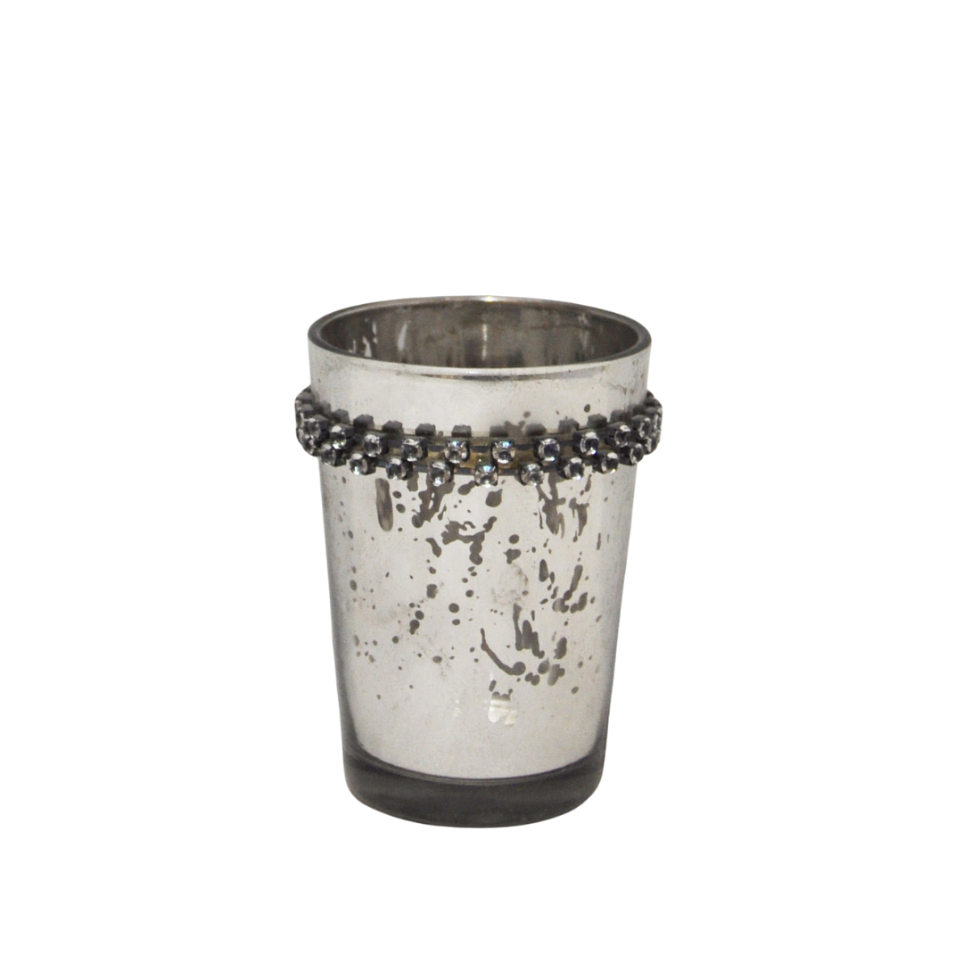 BOUGEOIRE STICK EN ARGENTE FONCE AVEC PERLES 9CM PH 275 BOUGEOIRE STICK EN ARGENTE FONCE AVEC PERLES 9CM PH 275