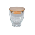 PORTE EPICE EN VERRE COUVERCLE EN BOIS