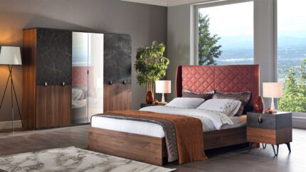 ROSSINI  PACK LIT160*200+2CHEVET+COMODE+MIROIR