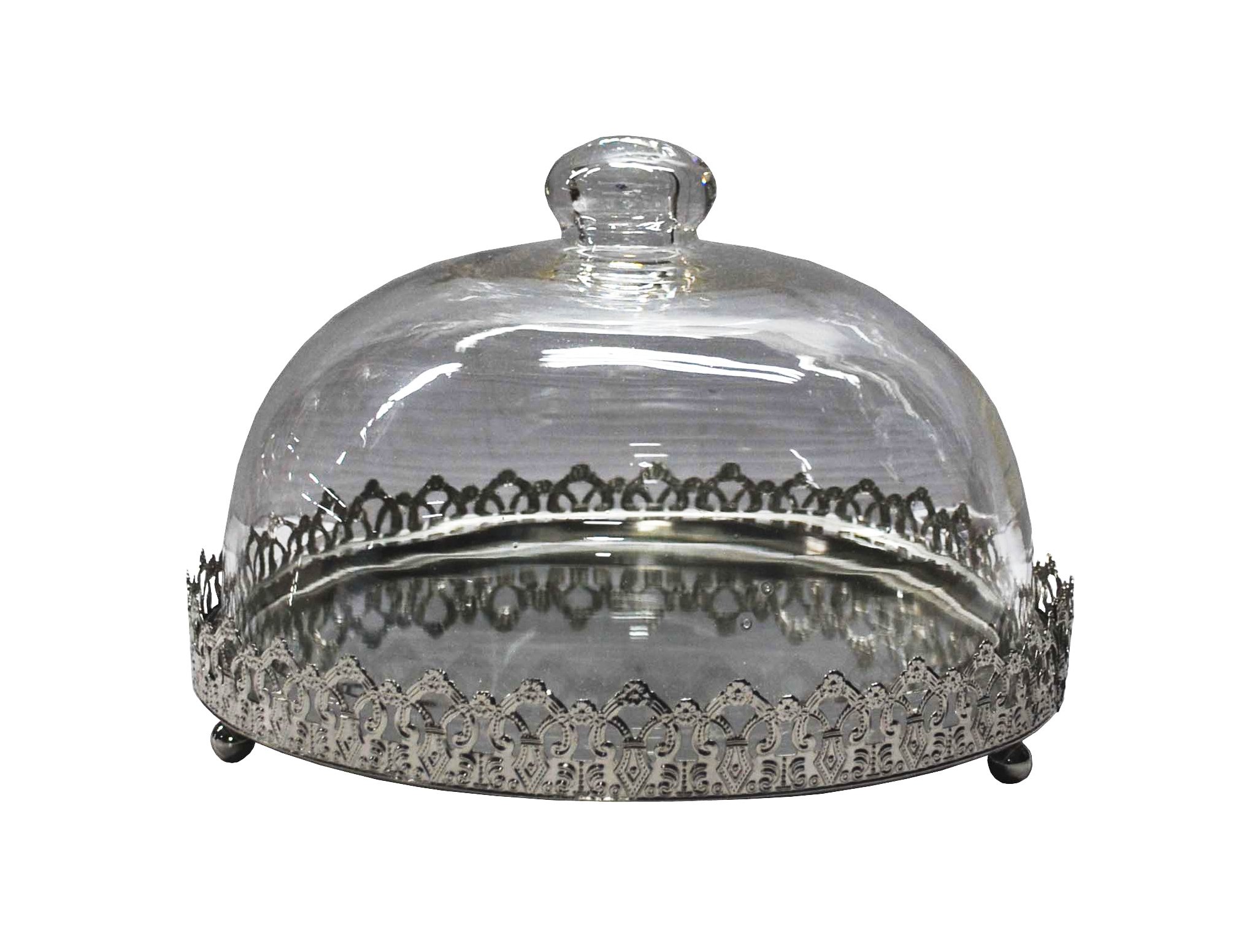 CLOCHE GATEAU VERRE MERCURISE PRESTIGE 26,67X15,24 CM