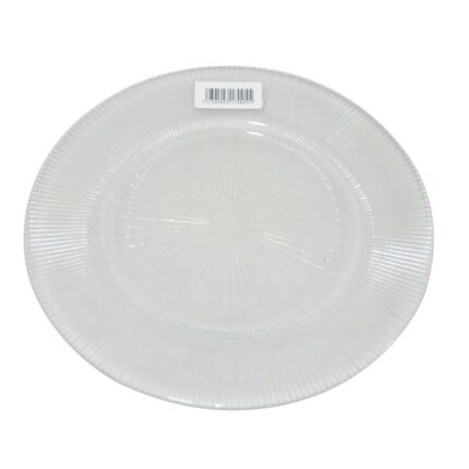 ASSIETTE PLATE  RADIANT VERRE CRISTALISE D 28 CM