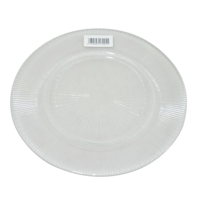 ASSIETTE PLATE RADIANT VERRE CRISTALISE D 28 CM ASSIETTE PLATE RADIANT VERRE CRISTALISE D 28 CM
