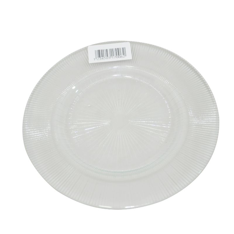 ASSIETTE PLATE RADIANT VERRE CRISTALISE D 21 CM ASSIETTE PLATE RADIANT VERRE CRISTALISE D 21 CM