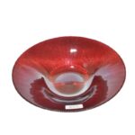 SALADIER PAILLETEE RADIANT VERRE ROUGE D 40 CM
