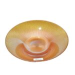 SALADIER PAILLETEE RADIANT VERRE DOREE D 40 CM