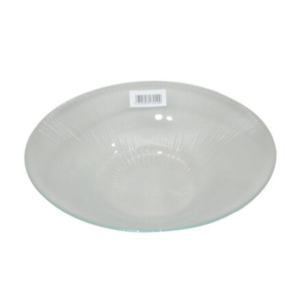 SALADIER EN VERRE CRISTALISE D 30 CM