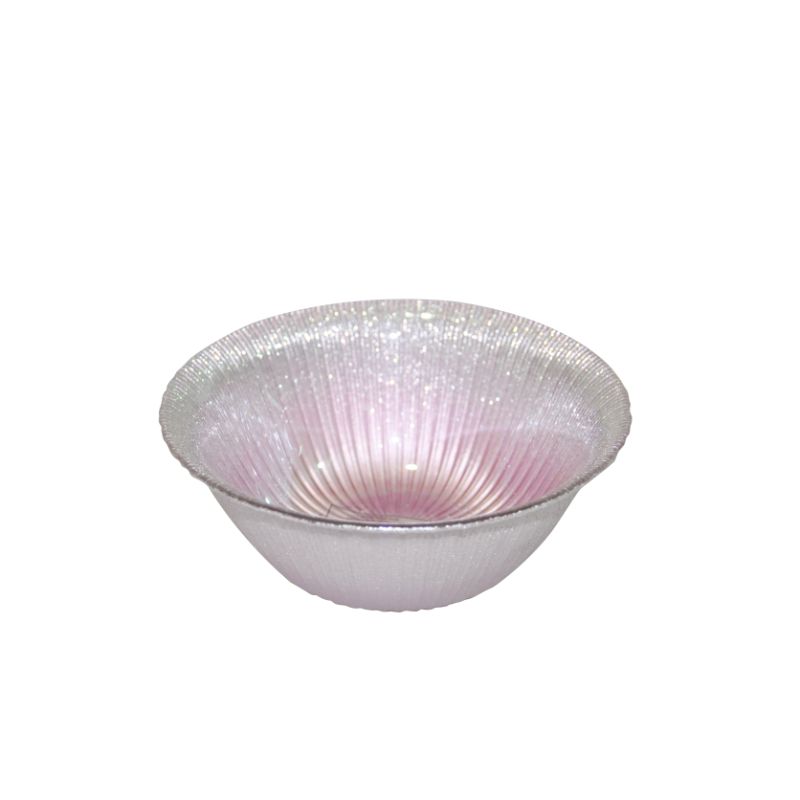 BOL PAILLETEE RADIANT VERRE ROSE D 16 CM BOL PAILLETEE RADIANT VERRE ROSE D 16 CM