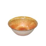 BOL PAILLETEE RADIANT VERRE ROSE DORE D 16 CM