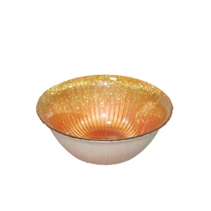 BOL PAILLETEE RADIANT VERRE ROSE DORE D 16 CM