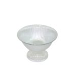 BOL A PIED RADIANT VERRE ARGENTE D 16 CM