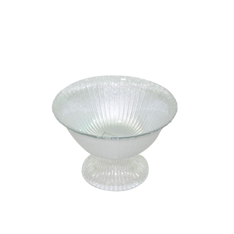 BOL A PIED RADIANT VERRE ARGENTE D 16 CM BOL A PIED RADIANT VERRE ARGENTE D 16 CM
