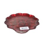 SERVITEUR GATEAU A PIED ARINNA ROUGE 21CM