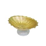 BOL EN VERRE OVAL A PIED ARINNA DORE 21CM
