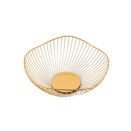 PANIER DOREE 25.5X25.5X8.5 CM