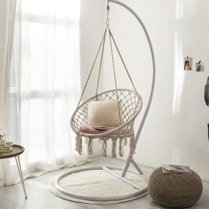 BALANCOIRE BEIGE MACRAME 60 x80cm