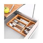 RANGEMENT DE 4 COMPARTIMENTS EN BAMBOU 32x25x4 CM
