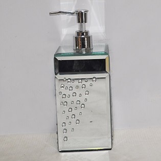 POUSSE SAVON LIQUIDE EN VERRE MIROIR NEW DESIGN KK03940