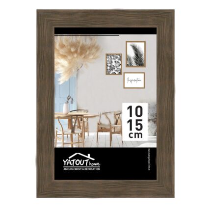 CADRE PHOTO BOIS MARRON - 10 x 15 Cm