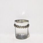 BOUGEOIRE STICK SIMPLE EN ARGENTE FONCE  PERLES 7CMPH 279