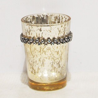 BOUGEOIRE STICK EN ARGENTE AVEC DES PERLES 9CM PH 272