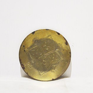 PLAT ORIENTAL 10CM TRESOR ROND CUIVRE  PH88