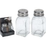 SET 2 SALIERE ET POIVRIER EN VERRE
