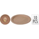 SET 10 ASSIETTE PAPIER KRAFT 17 CM