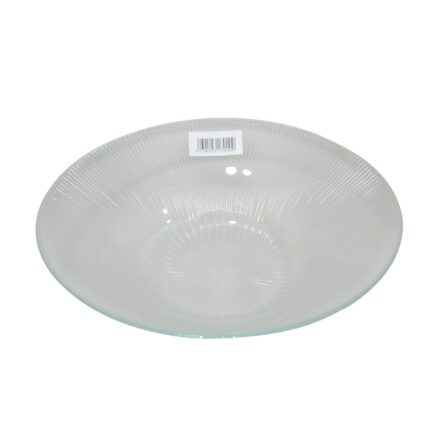 SALADIER EN VERRE CRISTALISE D 30 CM