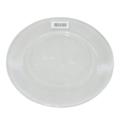 ASSIETTE PLATE  RADIANT VERRE CRISTALISE D 28 CM