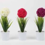 FLEUR  ARTIFICIEL A POT CERAMIQUE