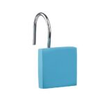 SET 12 CROCHETS RIDEAU SDB TURQUOISE L3CM  W5CM  H6CM